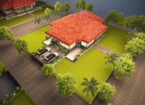 The Nal Village Cottage - Ariel View